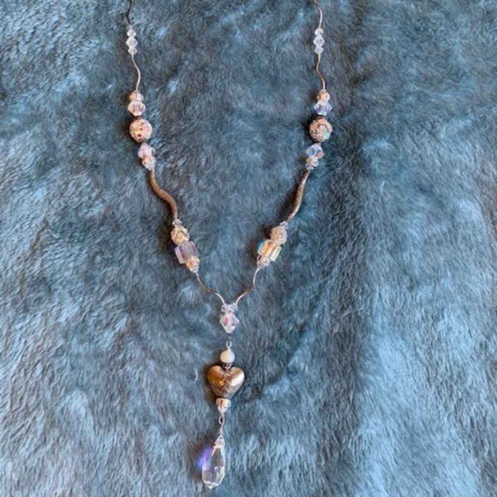 Handmade White Crystal Necklace